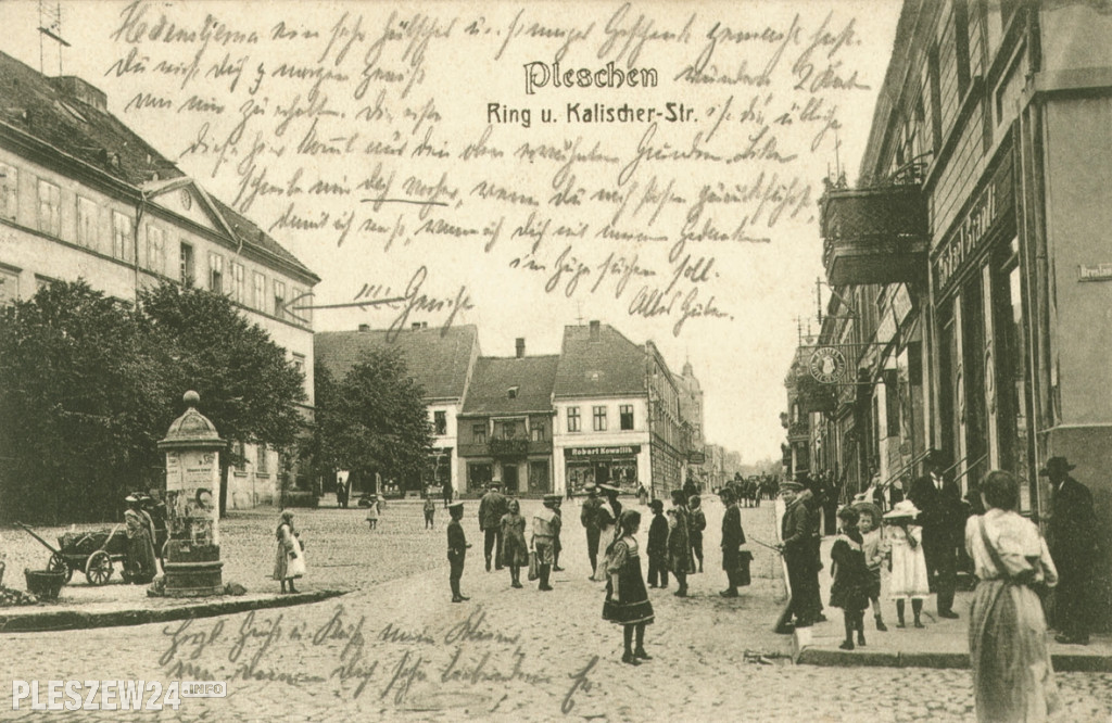 Pleszewski rynek - zdjęcia sprzed ponad stu lat