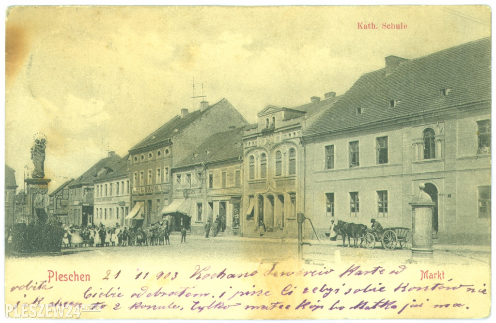 Pleszewski rynek - zdjęcia sprzed ponad stu lat