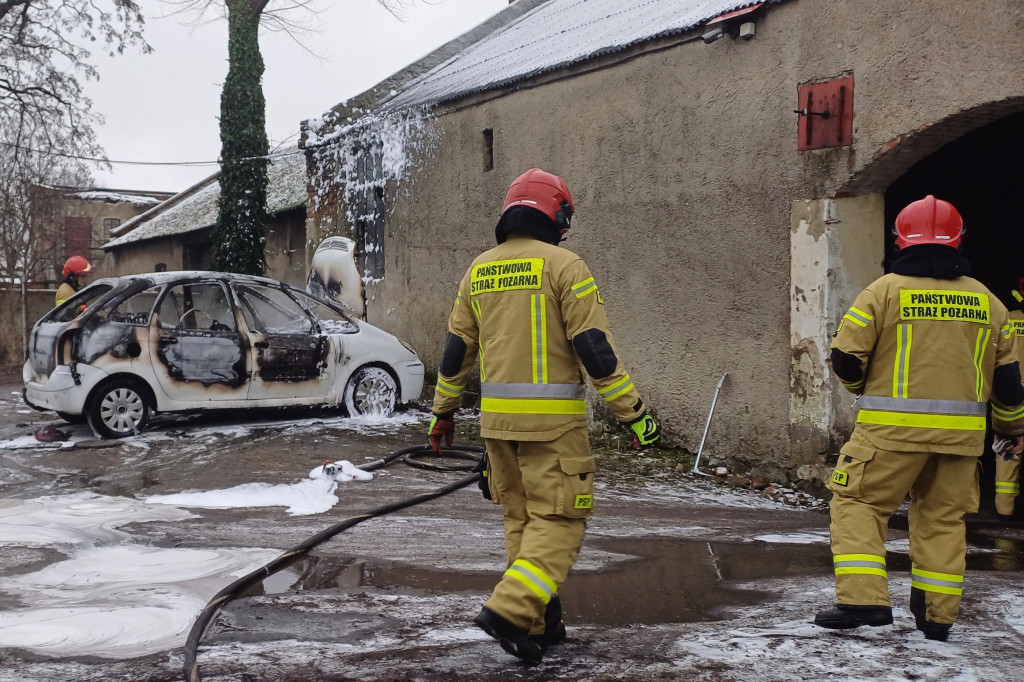 Pożar przy ulicy Kaliskiej w Pleszewie