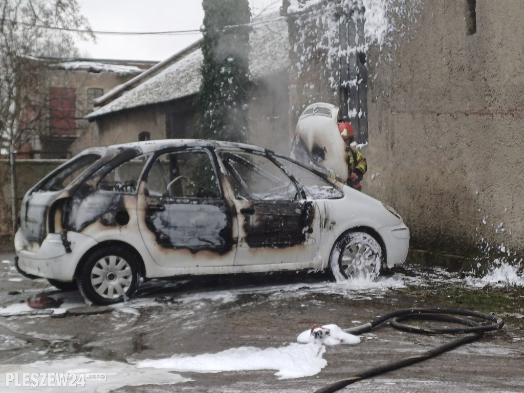 Pożar przy ulicy Kaliskiej w Pleszewie