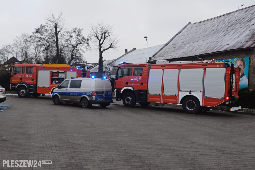 Pożar przy ulicy Kaliskiej w Pleszewie