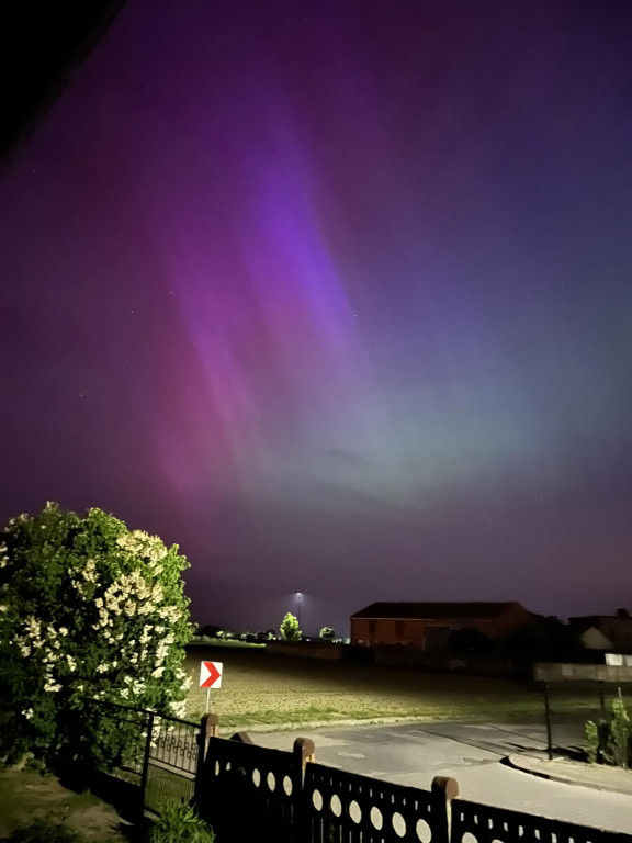 Zorza polarna nad Pleszewem - zdjęcia czytelników