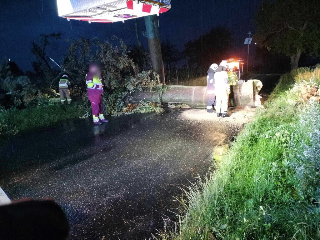 Nocna akcja OSP w Dobrzycy