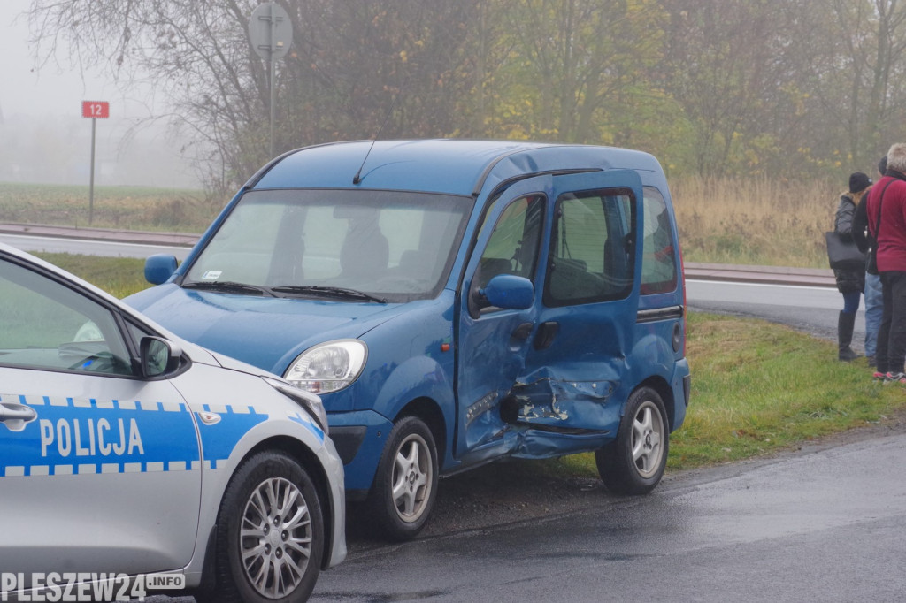 Kolizja na drodze krajowej nr 12