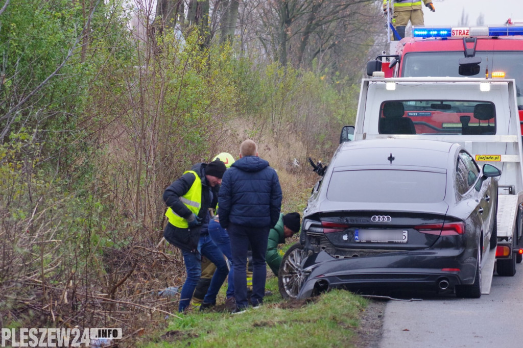 Kolizja na drodze Marszew - Czermin