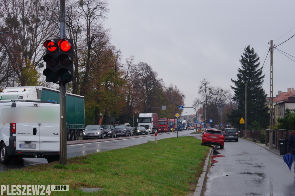 Kolizja na skrzyżowaniu w Pleszewie