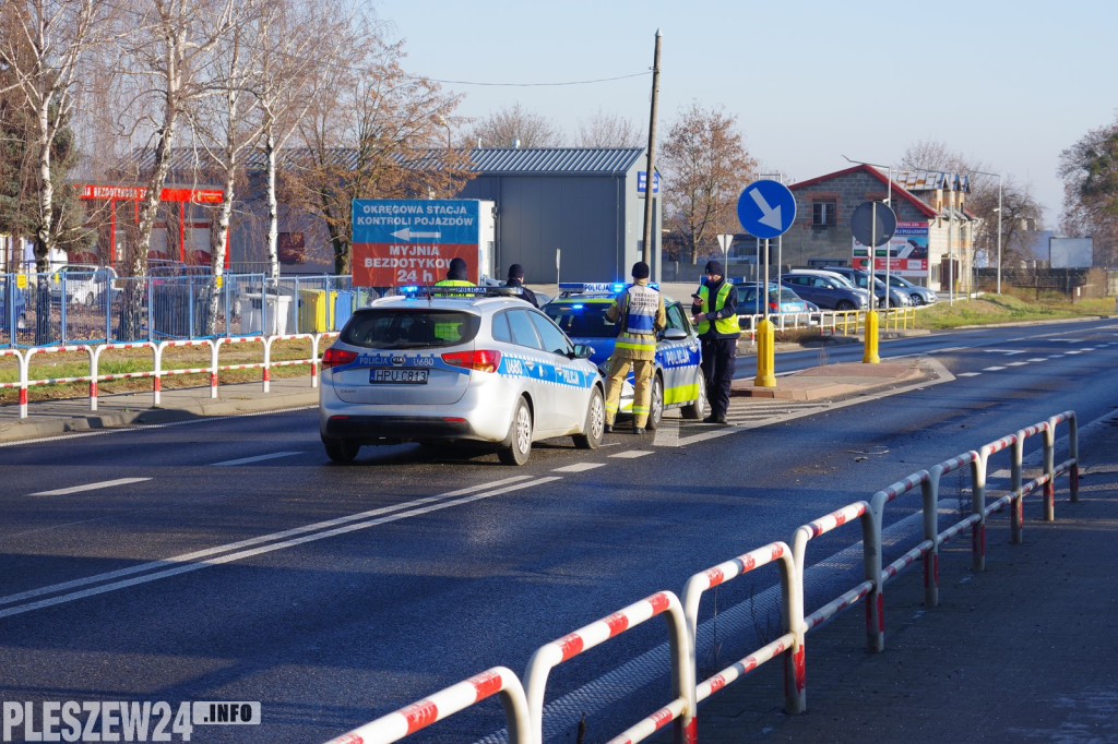 Kolizja na ul. Kaliskiej w Pleszewie