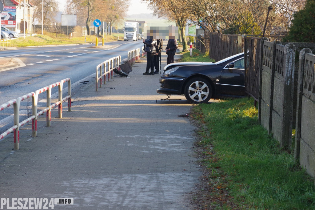 Kolizja na ul. Kaliskiej w Pleszewie