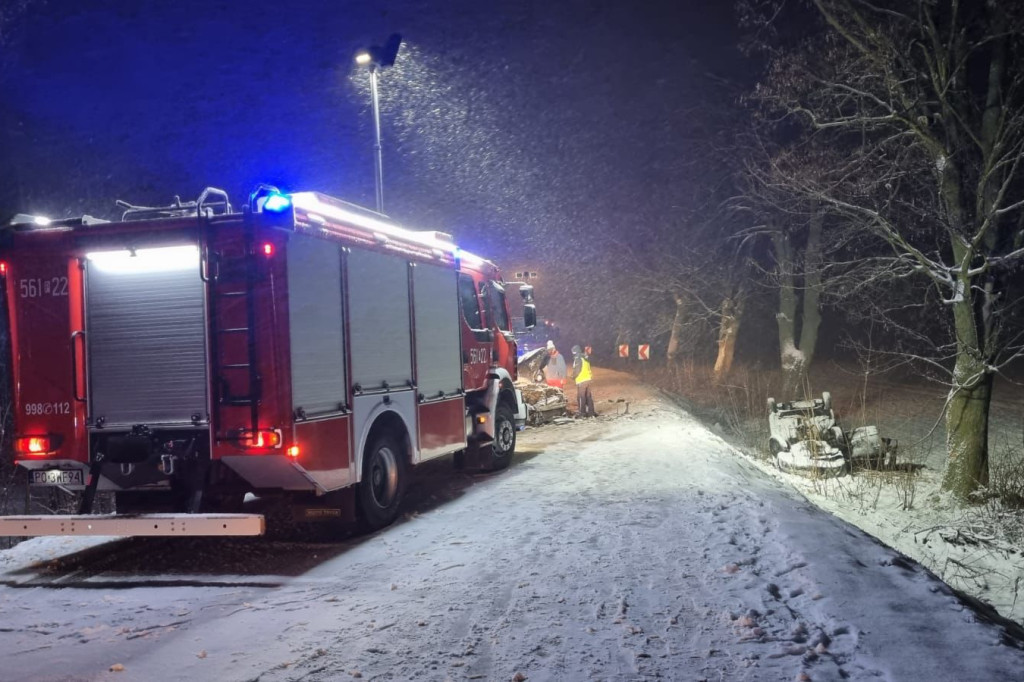 Wypadek na trasie Pleszew - Czermin