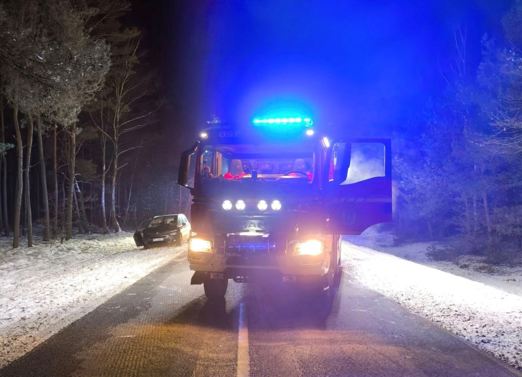 Dzikie zwierzę uderzyło w auto w Białobłotach