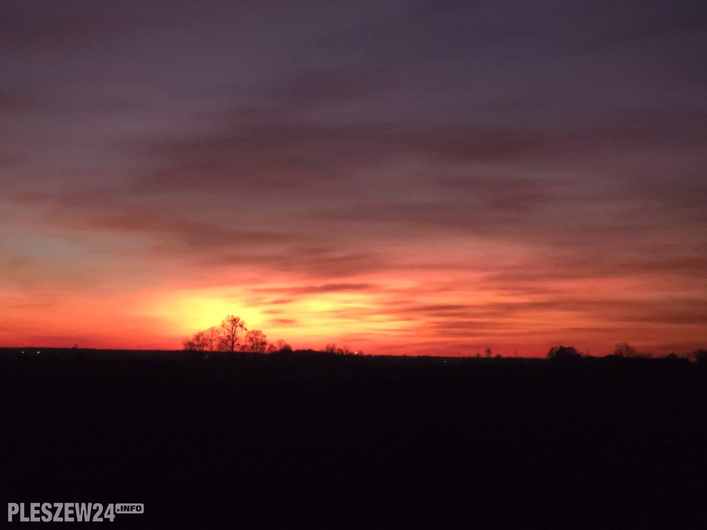 Niezwykłe niebo nad powiatem pleszewskim