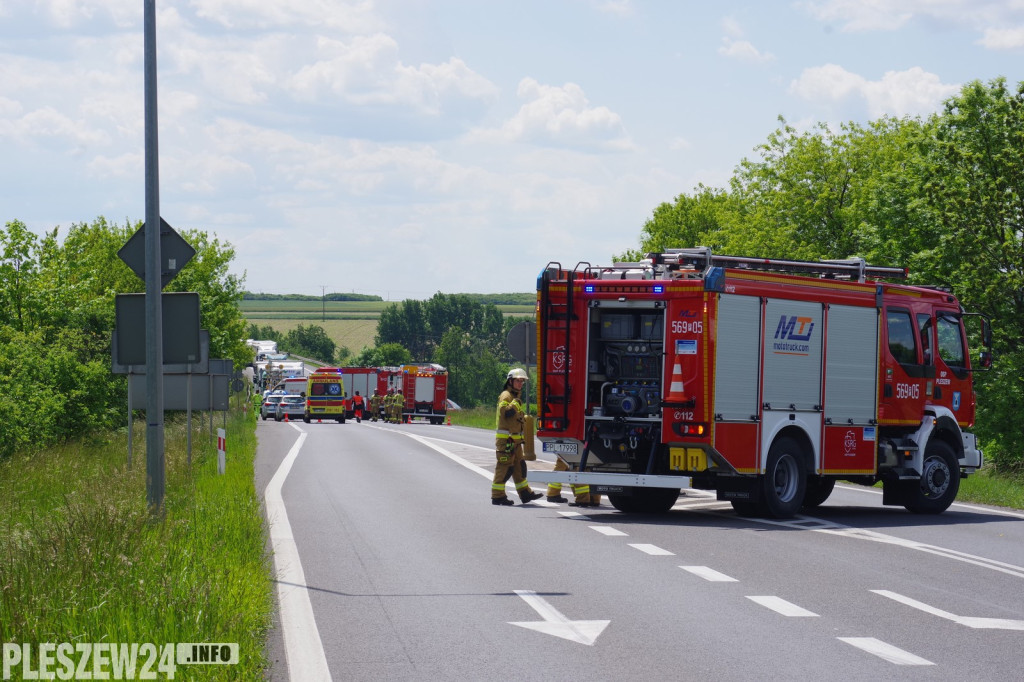 Zderzenie dwóch samochodów na DK nr 11
