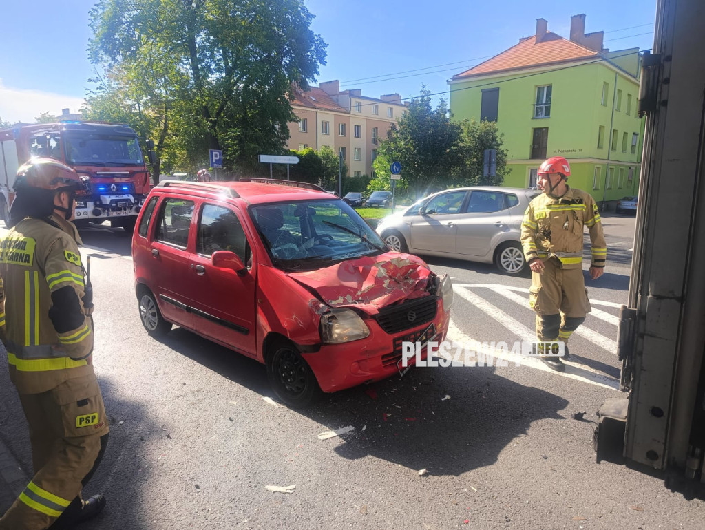 Zderzenie na Poznańskiej w Pleszewie