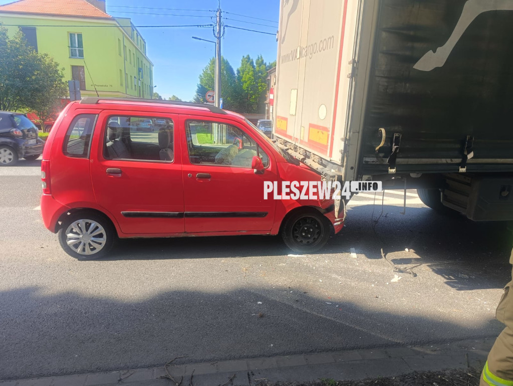 Zderzenie na Poznańskiej w Pleszewie