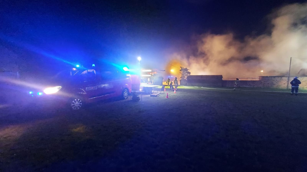 Nocny pożar w Czechlu