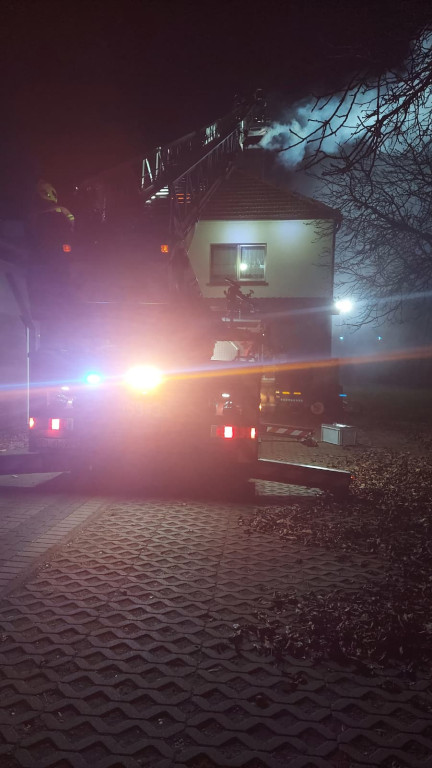 Nocny pożar w Strzyżewie