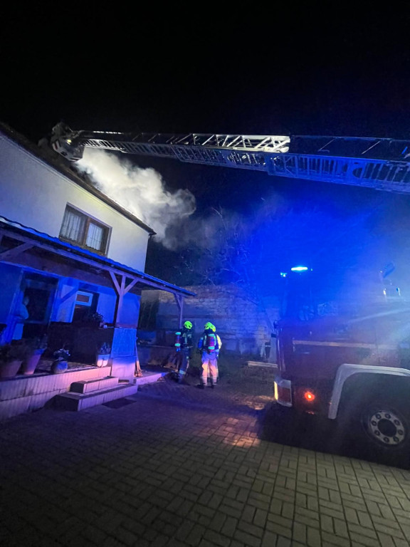 Nocny pożar w Strzyżewie