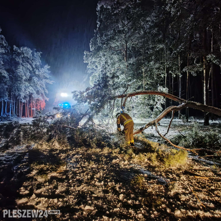 Ciężka noc. Dziesiątki zdarzeń w powiecie