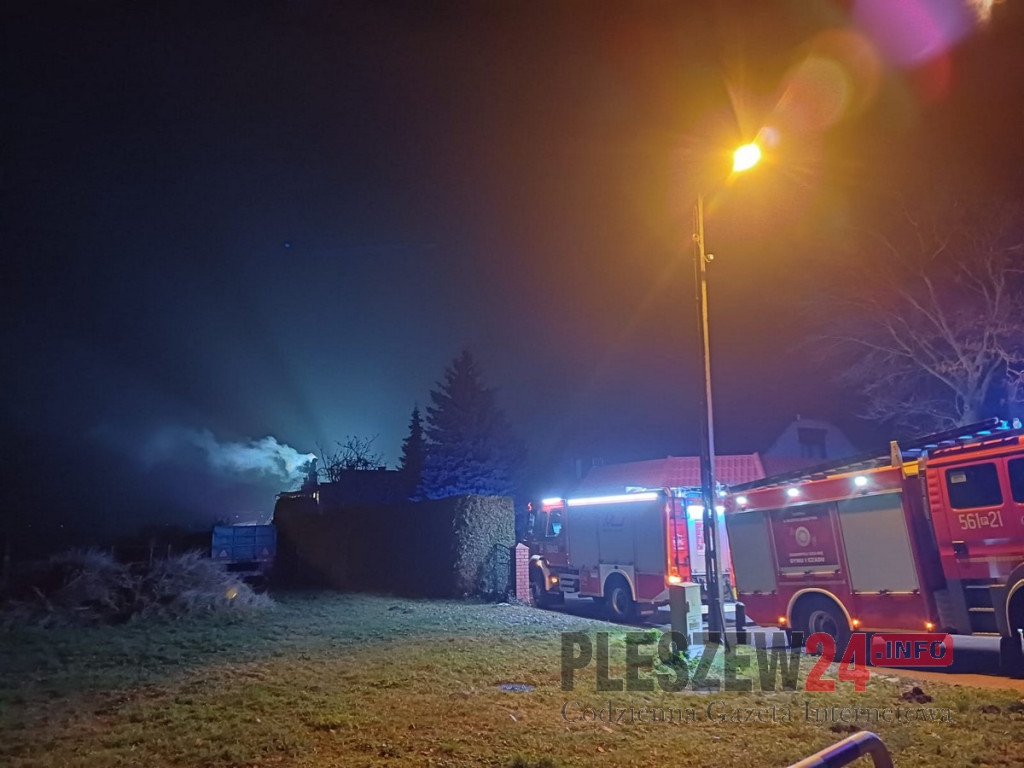 Pożar k. Pleszewa