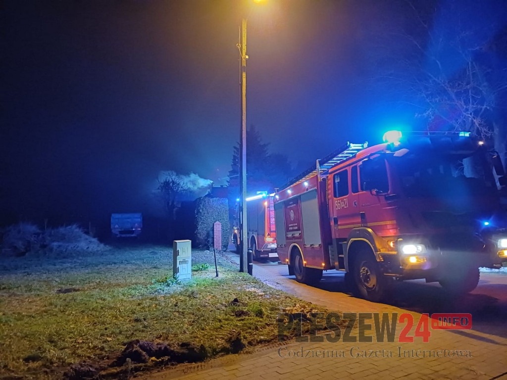 Pożar k. Pleszewa