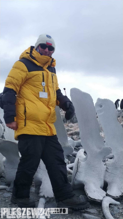 Pleszewianin płynie na Antarktydę