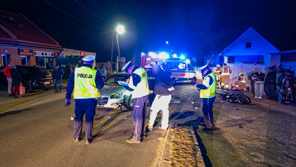 Nastolatek przewieziony do szpitala po wypadku