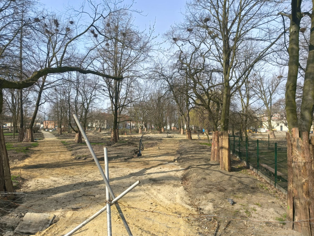 Park Miejski w Pleszewie - wstrzymane prace
