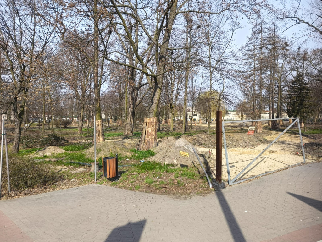 Park Miejski w Pleszewie - wstrzymane prace