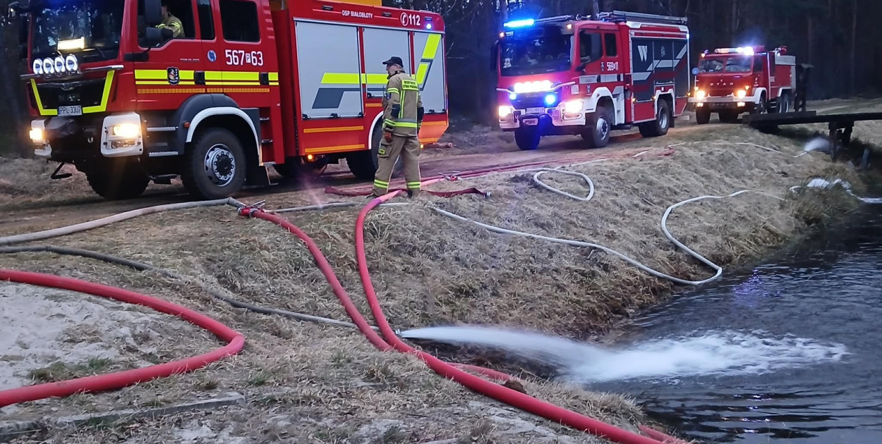 Pożar lasu w gminie Gizałki