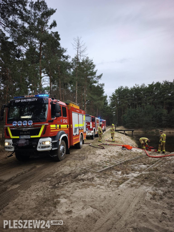 Pożar lasu w gminie Gizałki