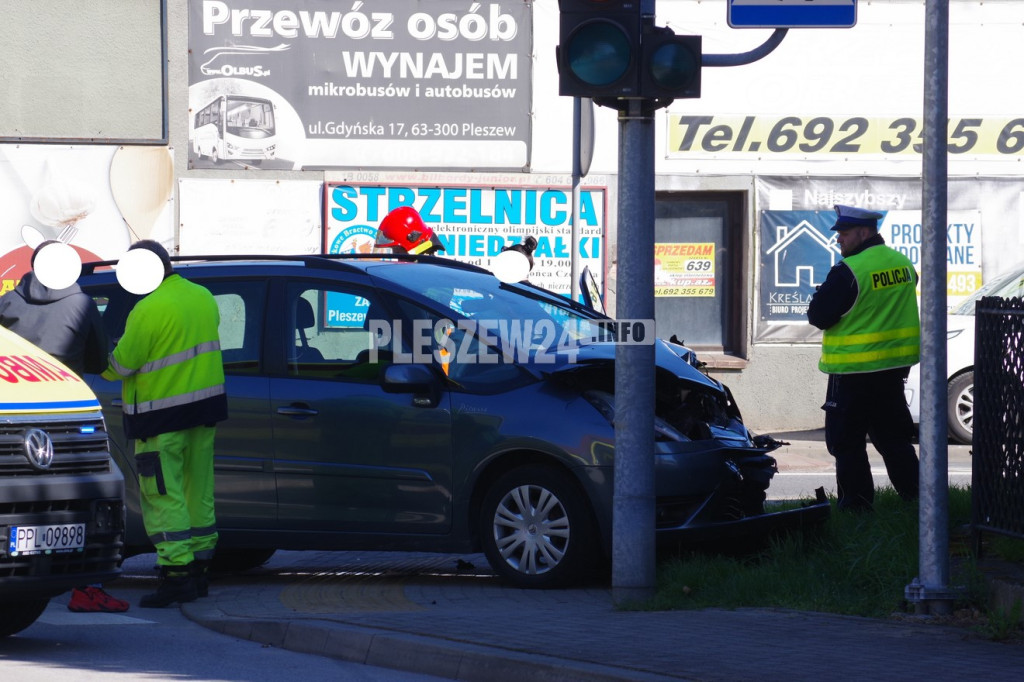 Wypadek w Pleszewie - 22  kwietnia