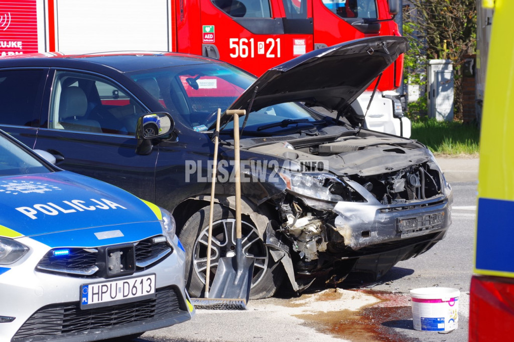 Wypadek w Pleszewie - 22  kwietnia