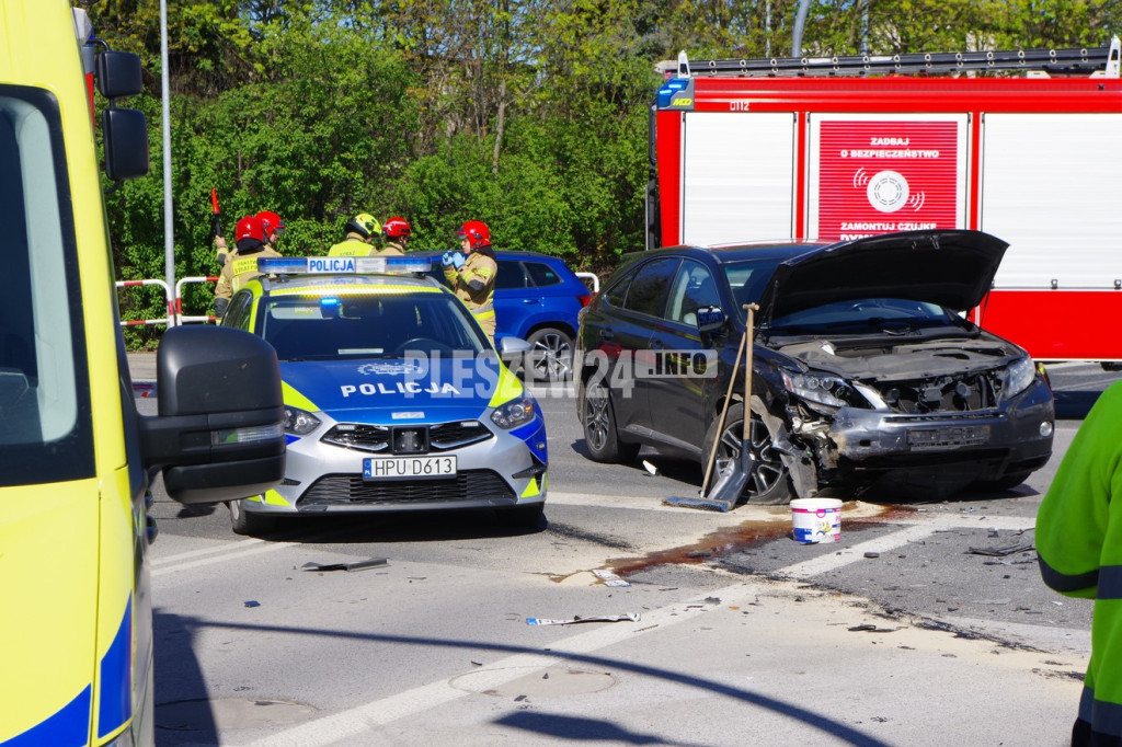 Wypadek w Pleszewie - 22  kwietnia