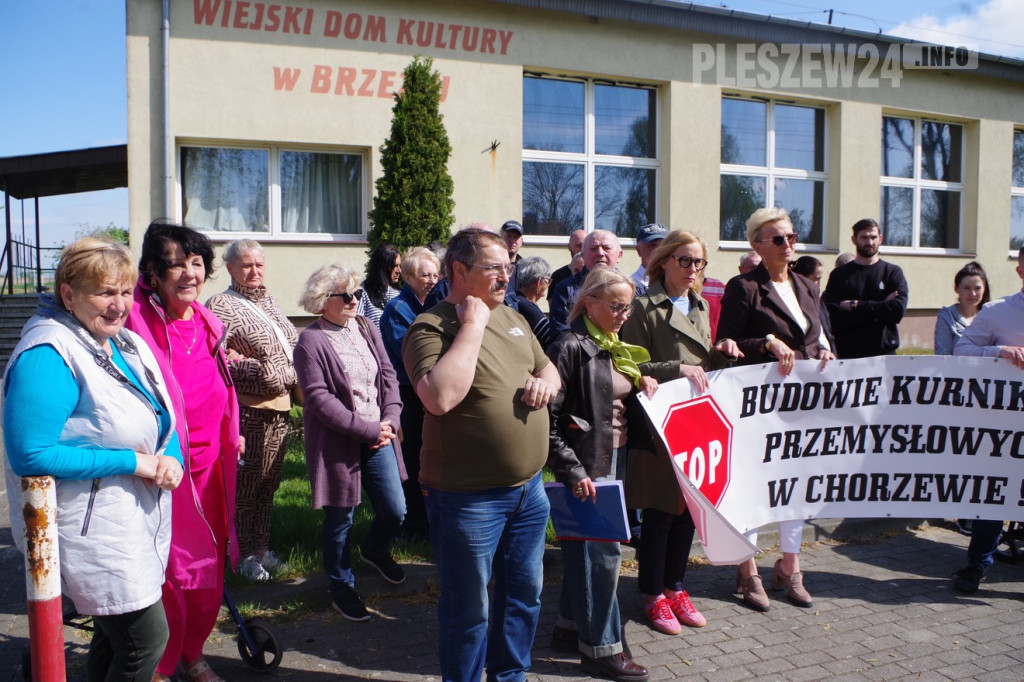 Protest mieszkańców w Brzeziu