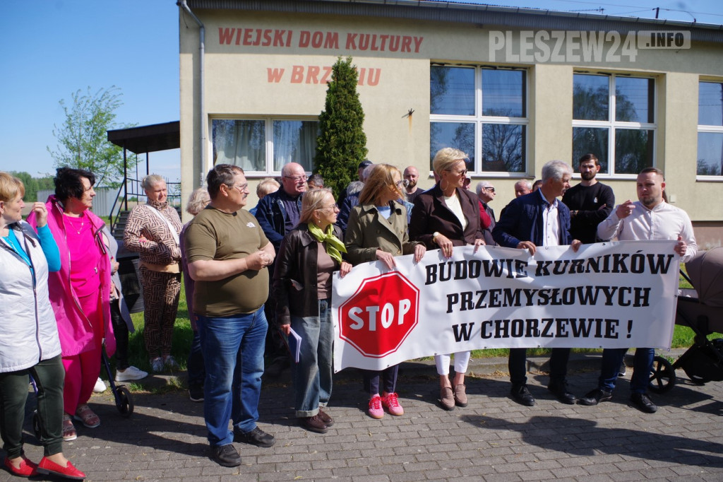 Protest mieszkańców w Brzeziu