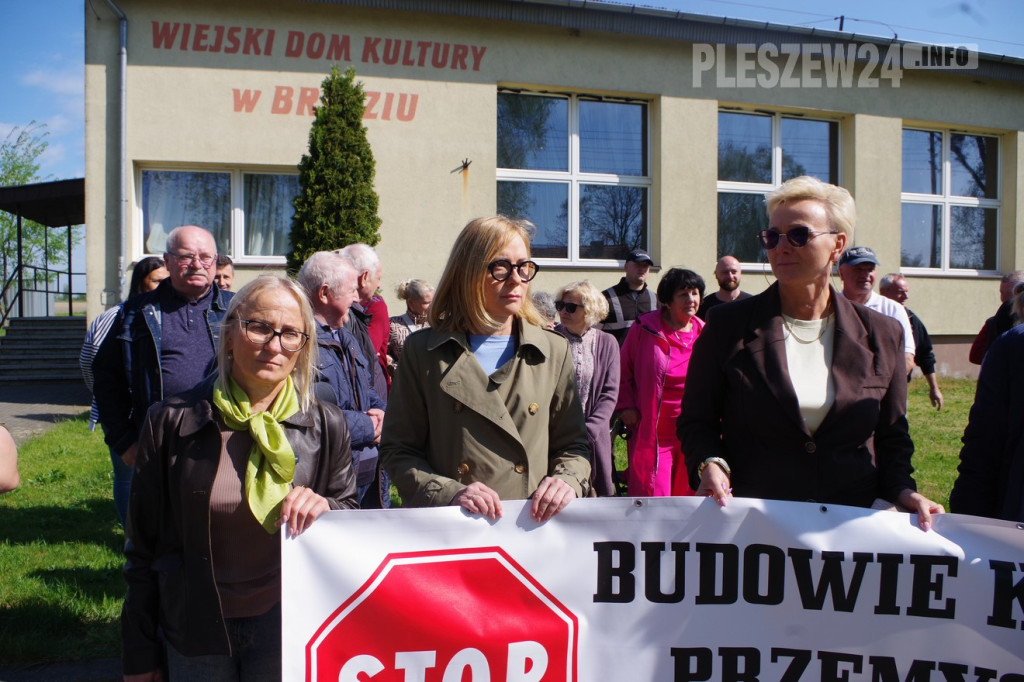 Protest mieszkańców w Brzeziu