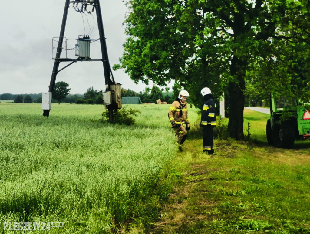 Pożar budynku w Broniszewicach