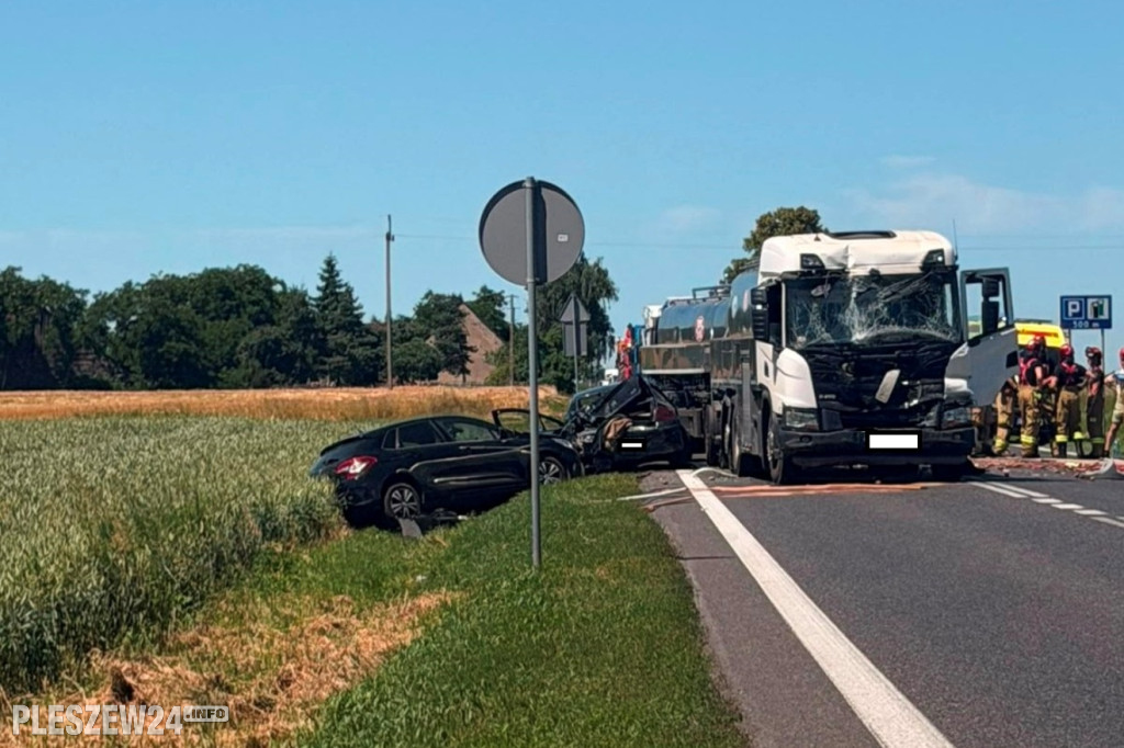 Karambol w Brzeziu k. Pleszewa