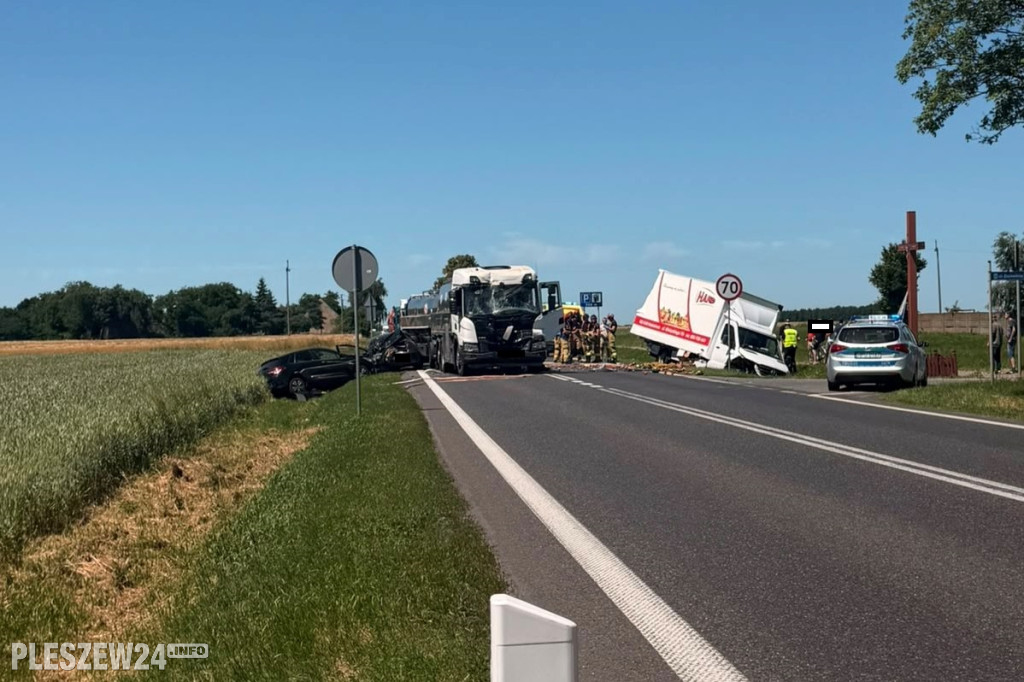 Karambol w Brzeziu k. Pleszewa