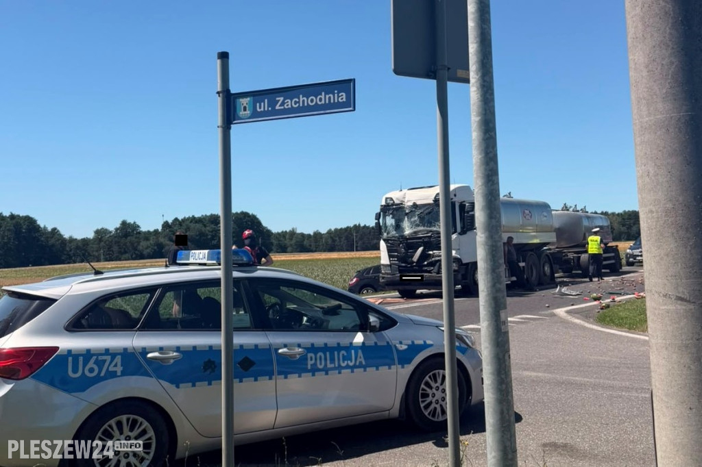 Karambol w Brzeziu k. Pleszewa