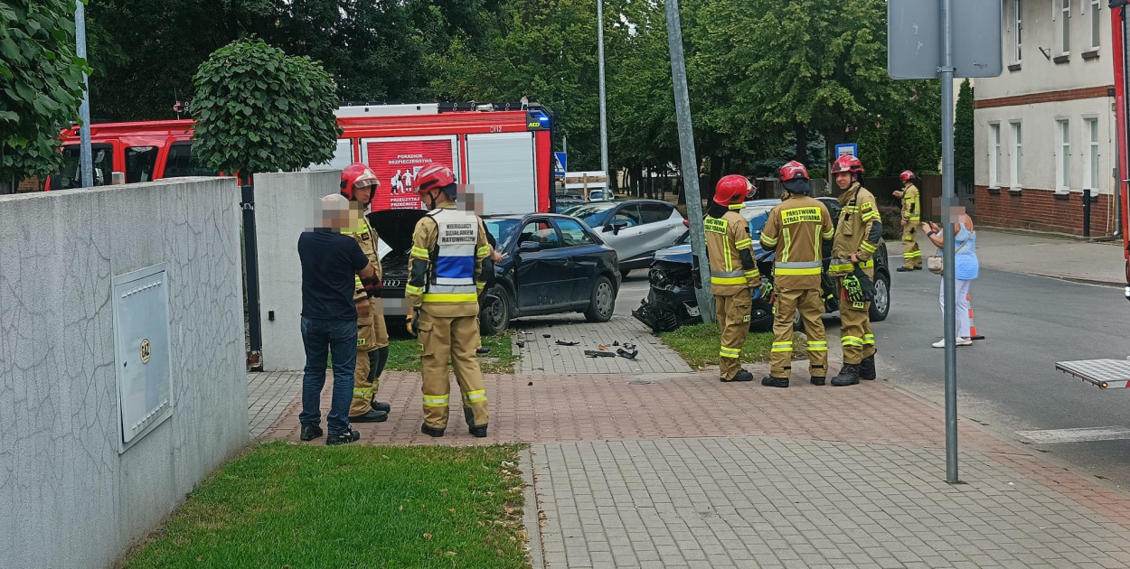 Kolizja w Pleszewie na ul. Podgórnej