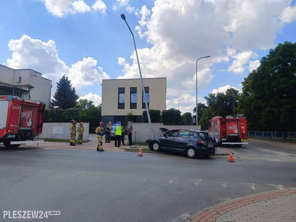 Kolizja w Pleszewie na ul. Podgórnej