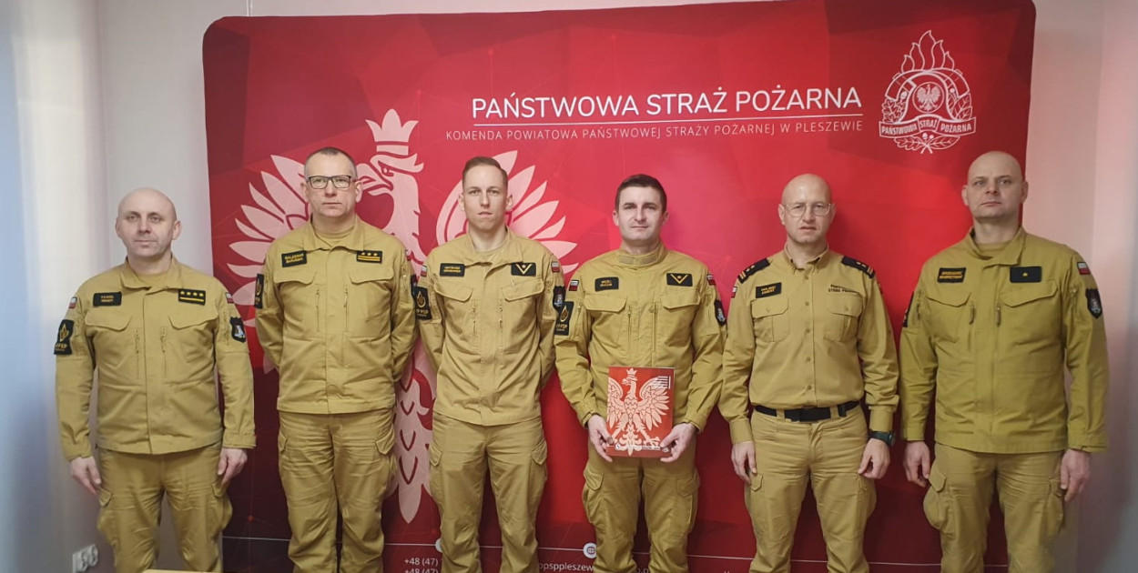 Uroczyste wręczenie awansu w Komendzie Powiatowej PSP w Pleszewie
