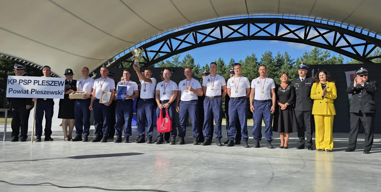 Zwycięska drużyna z Pleszewa. FOT. KP PSP w Pleszewie