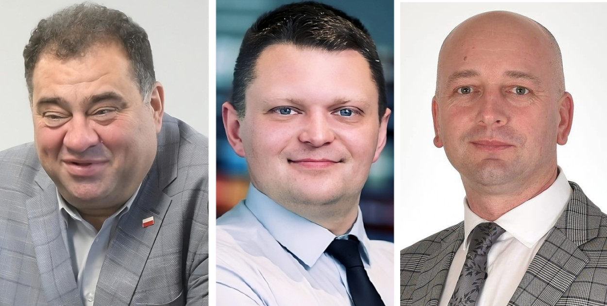  Od lewej: A Biesiada, T. Karoń, T. Pawlak,