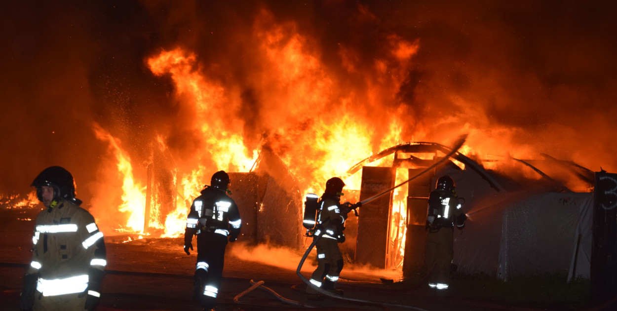 Ogień w Czaczu był kolosalny. Fot.: koscian112.pl