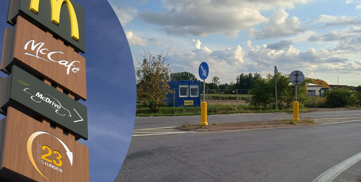 Teren, gdzie powstaje McDonald's w Pleszewie. Fot. Pleszew24.info 