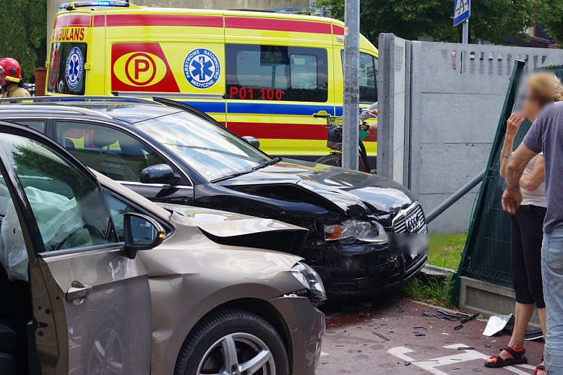 Kolizja na skrzyżowaniu w Pleszewie