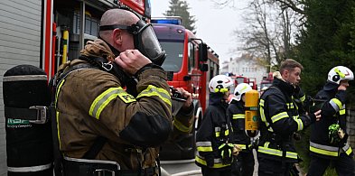 Straże z Kalisza, Pleszewa i Gołuchowa walczą z pożarem. Osoba poparzona-11143