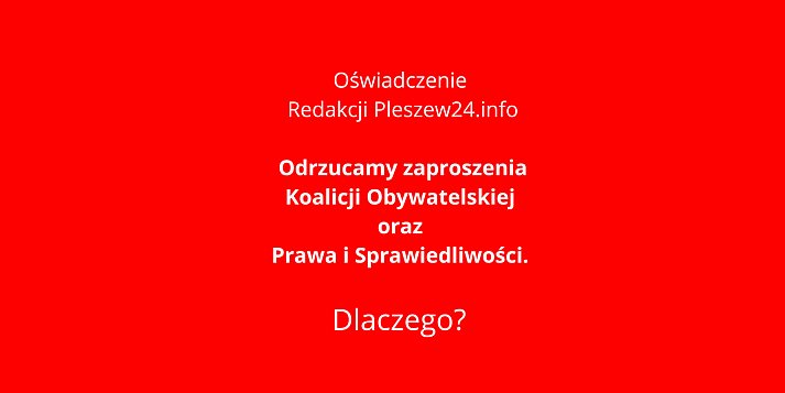 Oświadczenie redakcji Pleszew24.info w związku z brudną kampanią wyborczą w Polsce